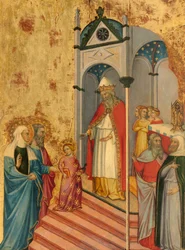Die Darstellung der Jungfrau im Tempel, um 1400-5